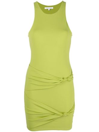 Patrizia Pepe knot-detailed racerback dress - women - Polyamide/Spandex/Elastane - II - Green