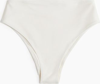 H&M Cheeky Bikinihose High Waist - White