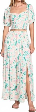 Saltwater Luxe Rommie Midi Skirt In Pearl