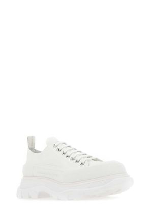 Alexander McQueen Canvas Tread Slick Sneaker - White