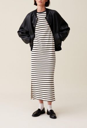 Claudie Pierlot Robe Jean Toto ray&eacute;e midi