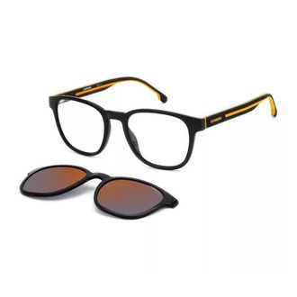 Carrera CA 8062/CS 08LZ OZ Black/Orange/Clear with Magnetic Clip-On Multilayer Red