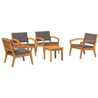 vidaXL Conjunto Bistro 5 Pcs Marr&oacute;n 45 X 45 X 38cm Vidaxl