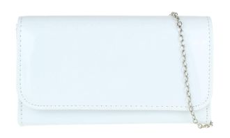 Girly HandBags Womens Plain Glossy Clutch Bag (White)