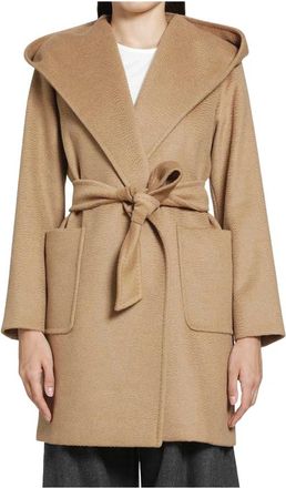 Max Mara Rialto Robe Coat - Dames - Jas met riem - Bruin - S - Wol - Jassen