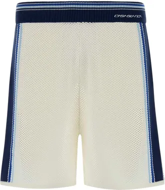 Casablanca White Mesh Bermuda Shorts