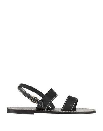 サンダル KJACQUES Men Sandals BARIGOULEHTNFBCNC PULNOIR BLACK Chambeliss Sandal - Sandals - Calf leather - Black - Men