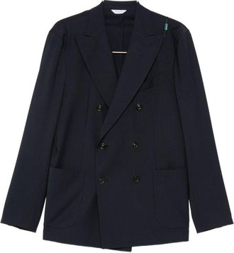 Boglioli Mens Wool Blend Double-Breasted Suit