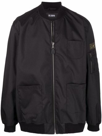 Raf Simons Bomber Echodomer con stampa - Nero