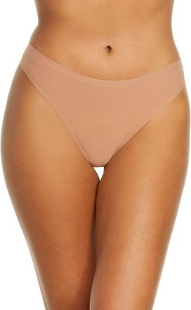 Chantelle Soft Stretch Thong in Mocha Mousse-Pc at Nordstrom