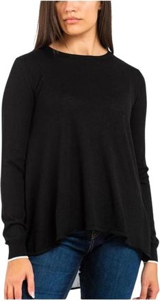 Gas Viscose Long Sleeve T-Shirt - Dames - Ronde hals truien - Zwart - XS - Truien & Vesten