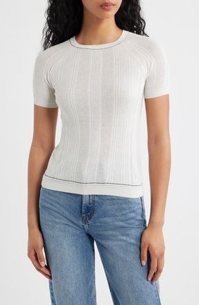 Rag & Bone Teresa Rib T-Shirt in Ivory at Nordstrom, Size Xx-Small