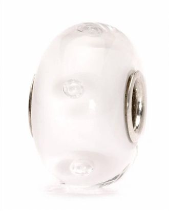 Trollbeads Womens Bubbles Glass Bead Charm In White