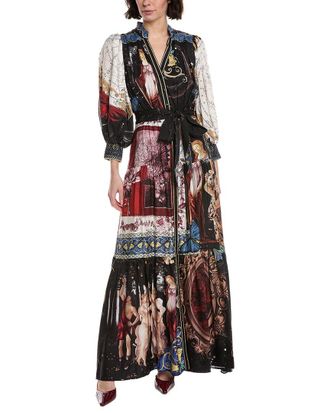 Alice & Olivia Alice + Olivia Cora Volume Tiered Shirt Dress