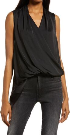 AllSaints Drape Sleeveless Top in Black at Nordstrom Rack, Size 10 Us / 14 Uk