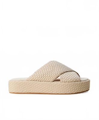 Naghedi Womens Laguna Platform Sandal In Ecru