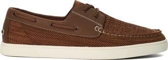 Dune London Mens BLAIZERSS Knitted Boat Shoes Size UK 10 Flat Heel Brown