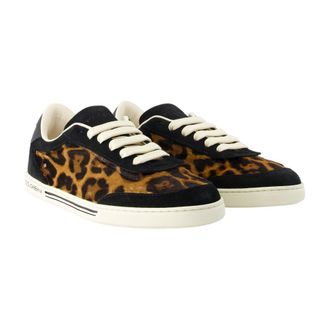 Dolce & Gabbana Womens Bassa Sneaker Black Calfskin