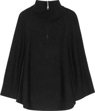 Echo Texture Knit Cape in Black at Nordstrom