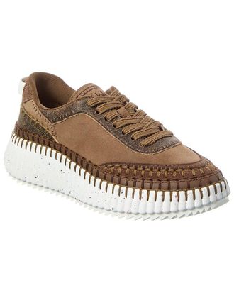 Chlo&eacute; Nama Leather & Suede Sneaker