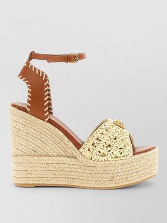 Versace la medusa espadrille sandals wedge heel