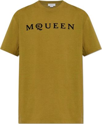 Alexander McQueen Oversized T-Shirt - Heren - T-shirts - Groen - S - Katoen - Tops