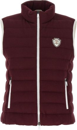 Brunello Cucinelli Logo Vest Gilet Bordeaux-Donna