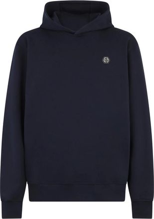 Philipp Plein Hoodies & sweatvesten, Heren, Blauw, S, Katoen, Fleece Hoodie Basic