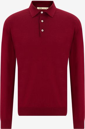 Maurizio Baldassari Lang&auml;rmeliges Polohemd aus Schurwolle