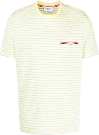 Thom Browne Stijlvolle T-shirts en Polos Collectie - Heren - T-shirts - Geel - L - Tops