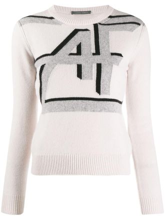 Alberta Ferretti Maglione con ricamo - Bianco