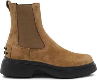 Tod's Chelsea boots met elastische inzet - Dames - Chelseaboots - Bruin - 36 1/2 EU - Su&egrave;de - Schoenen