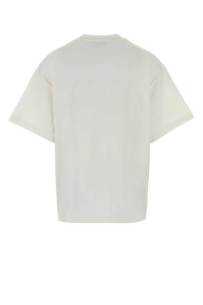 Jil Sander Womens White Cotton T-Shirt 102 Exterior Exterior: T-shirts And Polos