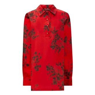 Max Mara Silk Blouse - female - Max Mara Studio - Shirts - Red - S - Blouses & Shirts