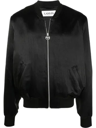 Lanvin Bomber con strass - Nero
