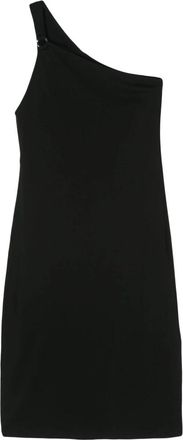 Filippa K Jurk met &eacute;&eacute;n schouderband van jersey - Dames - Korte kleedjes - Zwart - XS - Kleedjes