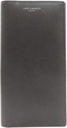 Saint Laurent Pre-owned Leren Portemonnee - Dames - Vintage Accessoires - Zwart - ONE Size - Leer - Vintage