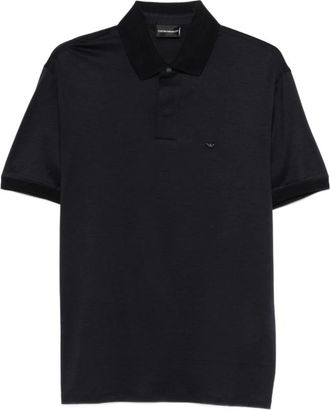 Emporio Armani Geborduurde polo - Heren - Polos - Zwart - XL - Tops