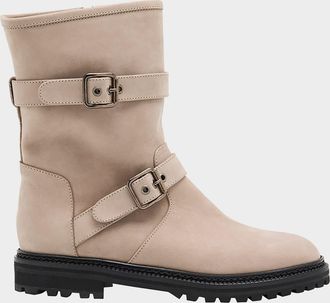 Manolo Blahnik Sulaltrosa Nubuck Lug-Sole Boots