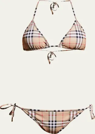 Burberry Cobb Vintage Check Triangle Bikini