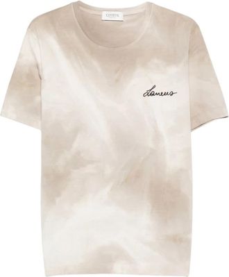 Laneus Tie-dye T-shirt - Heren - T-shirts - Beige - XL - Katoen - Tops