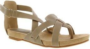 Bellini Nobu Strappy Flat Sandal in Khaki at Nordstrom Rack, Size 8.5