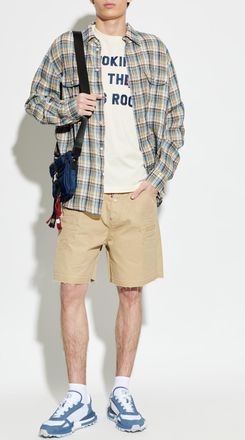 Dsquared2 Linen Shirt With Pockets, Mens, Multicolour