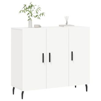 Berkfield Home Sideboard White 90x34x80 cm Engineered Wood | Size: 90 x 34 x 80 cm