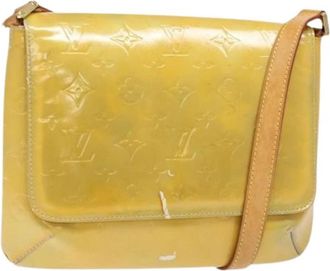 Louis Vuitton Tweedehands leren Louis Vuitton tassen - Dames - Vintage Schoudertas - Geel - ONE Size - Leer - Vintage