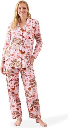 Printfresh Long PJ Set in Ballet Pink at Nordstrom, Size X-Large