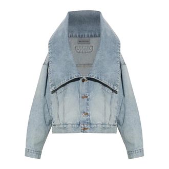 Balenciaga Denim Jacket - Dames - Jassen - Blauw - Maat: 2XS Denim
