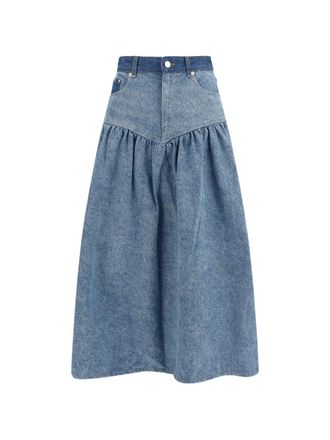 Ganni Womens Skirts Blue