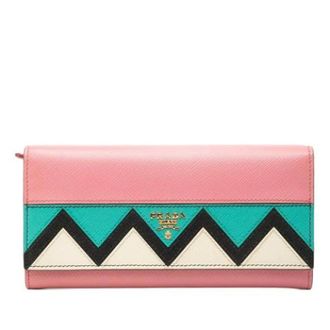 Prada Pre-owned Wallets, female, Pink, Size: ONE SIZE Pre-owned Long wallet (bi-fold)