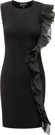 Emporio Armani Mouloze Midi-jurk - Dames - Korte kleedjes - Zwart - 2XL - Kleedjes